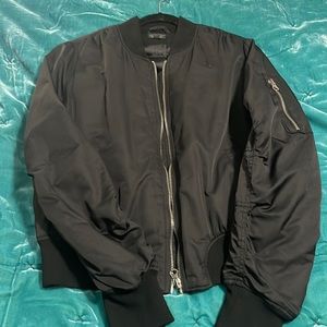 Sweet zip up black bomber jacket from Topshop!